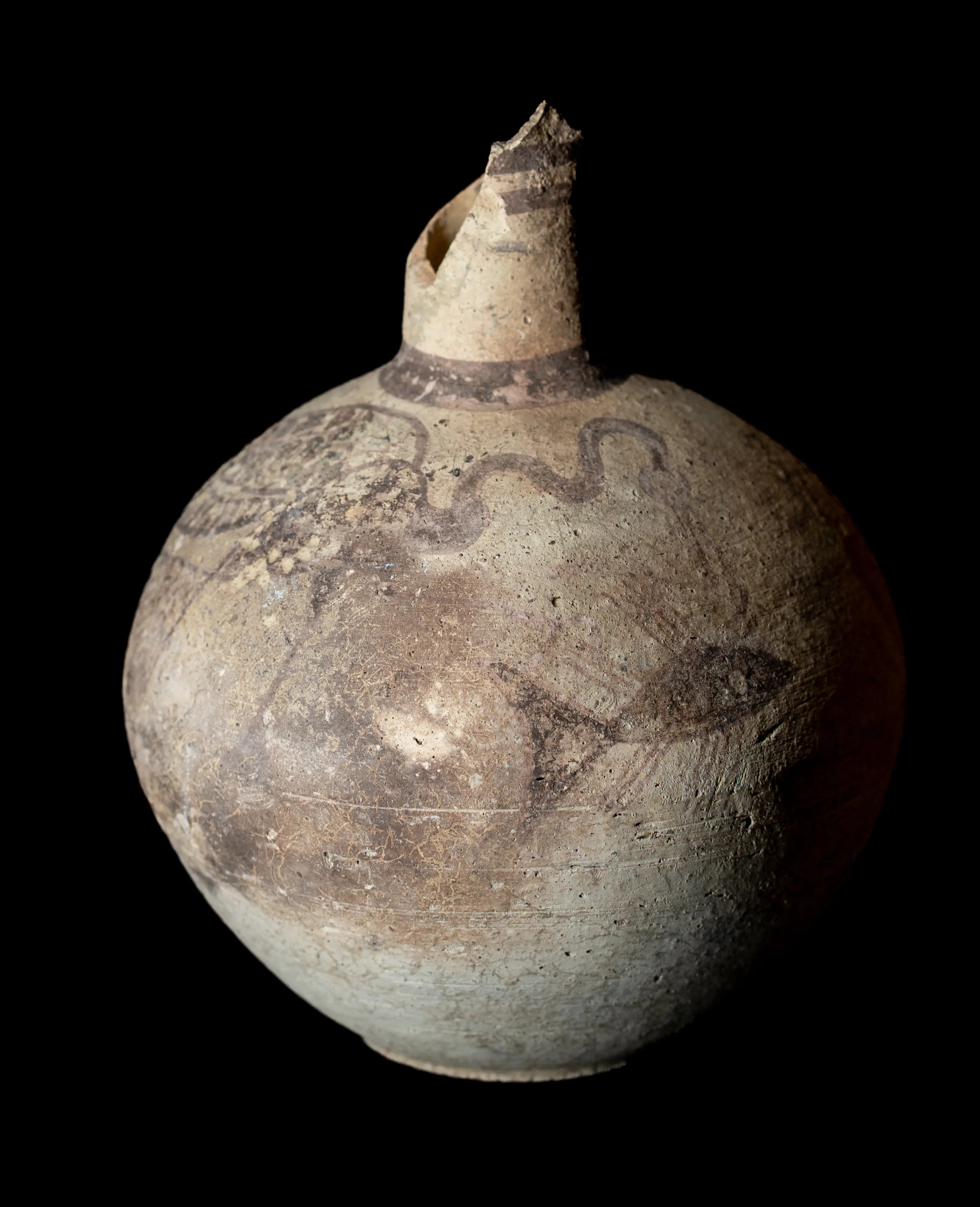 Free Field Bird Oinochoe, Geometric Cypriot jug