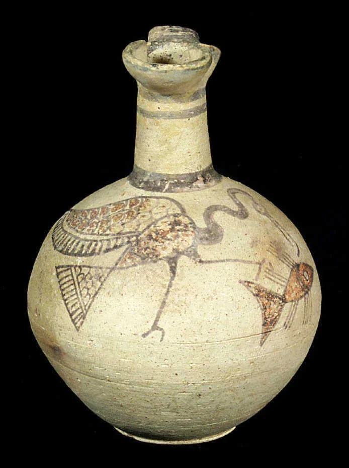 Free Field Bird Oinochoe, Geometric Cypriot jug