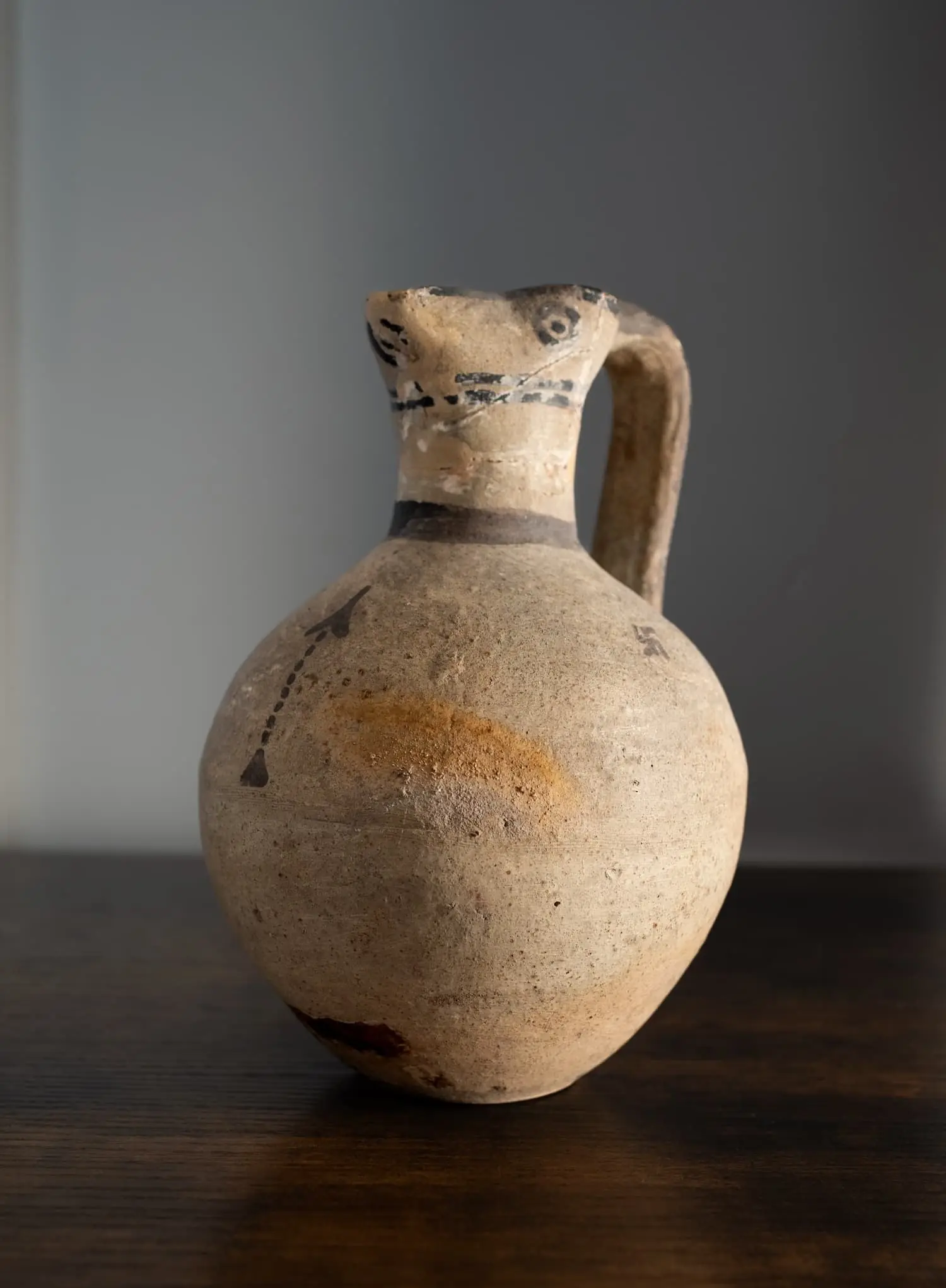 Oinochoe with Swastikas and Arrows, Geometric II Cypriot jug