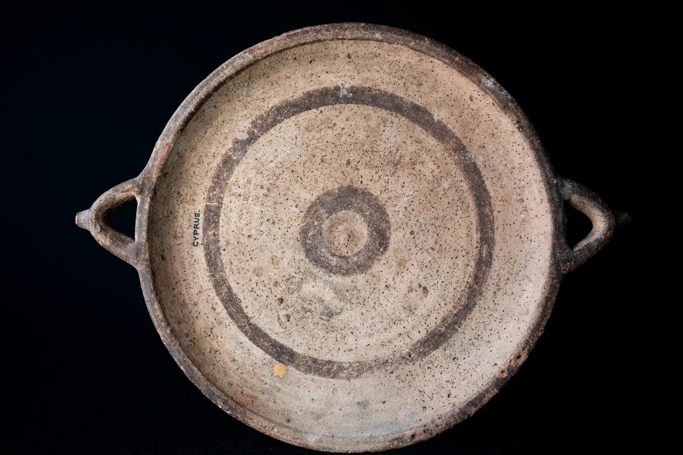 Wheel-Made White Slip Ware Plate, Geometric Cypriot dish