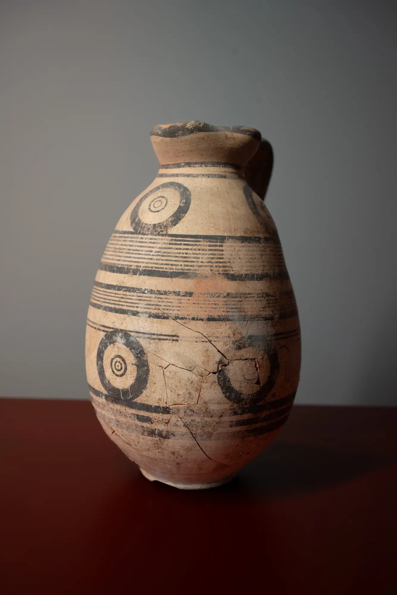 White Painted Tall Jug, Geometric Cypriot