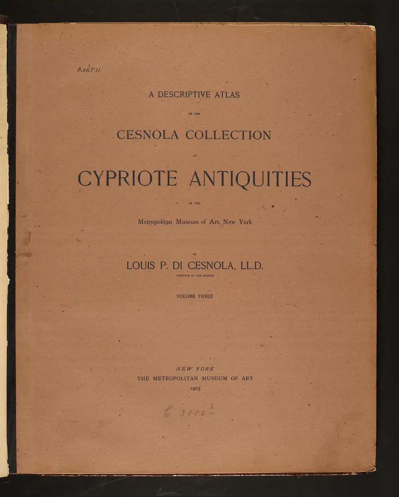 A Descriptive Atlas of the Cesnola Collection of Cypriote Antiquities in the Metropolitan Museum of Art, New York. Vol. III, Part II (Plates XXXI–LX), scan 1