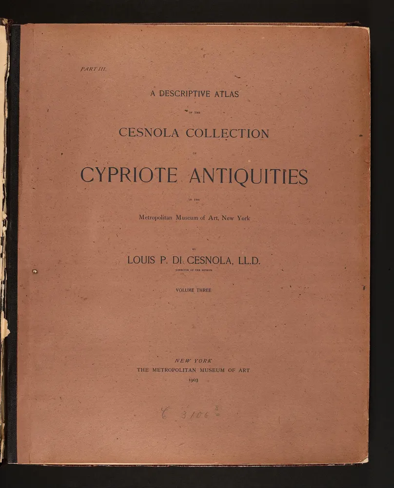 A Descriptive Atlas of the Cesnola Collection of Cypriote Antiquities in the Metropolitan Museum of Art, New York. Vol. III, Part III (Plates LXI–XC), scan 1