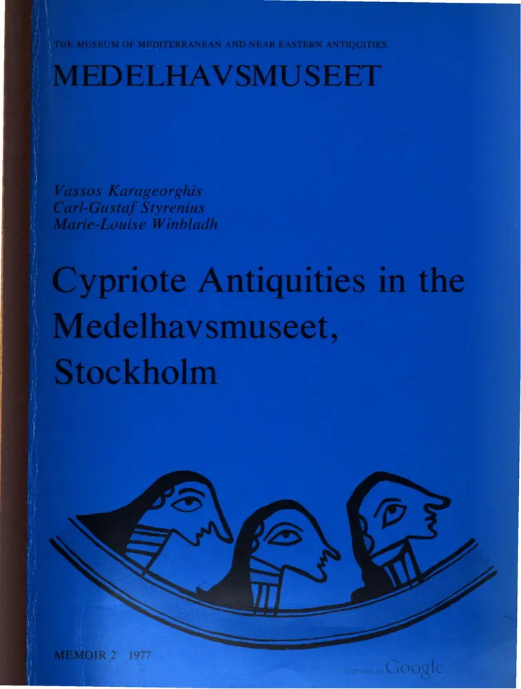 Cypriote Antiquities in the Medelhavsmuseet, Stockholm, scan 1