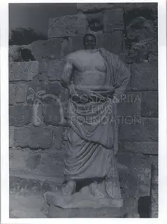 Marble statue at Roman Baths of Salamis