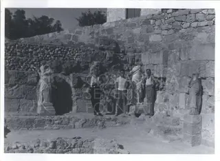 A marble statue at the Roman Baths of Salamis