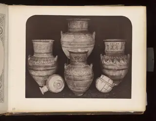 Painted terracotta jars, jugs and juglets