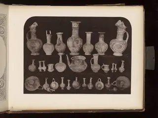 Terracotta jugs, juglets, bowls and dishes