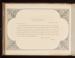 Letter from Samuel Birch, 3 July 1880