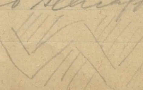 Double-lined zigzag band with hatched triangles on either side