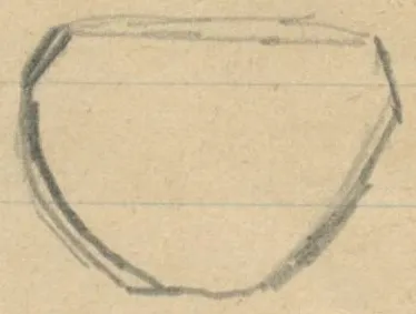 Two bowl profiles, left with flat base, right with foot