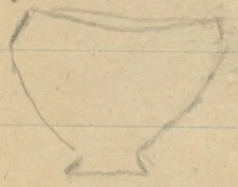 Two bowl profiles, left with flat base, right with foot