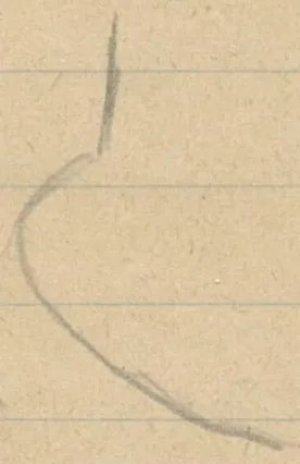 Profile line of a vessel rim and shoulder