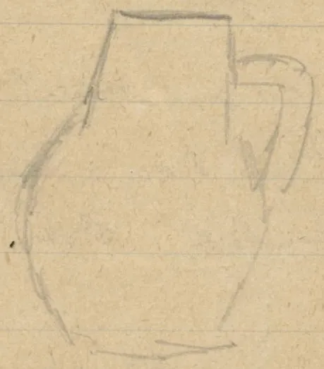Profile of a jug with one handle