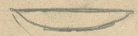 Profile of a shallow bowl with rounded bottom