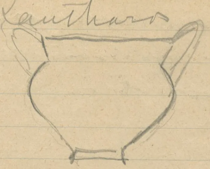 Profile of a two-handled vessel