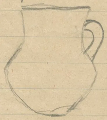 Profiles of two one-handled jugs