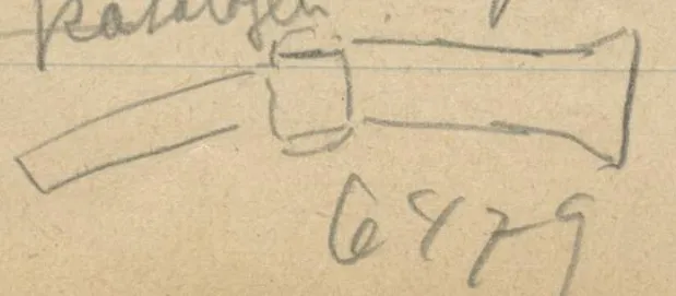 Two shaft-hole axes with narrow rear projections