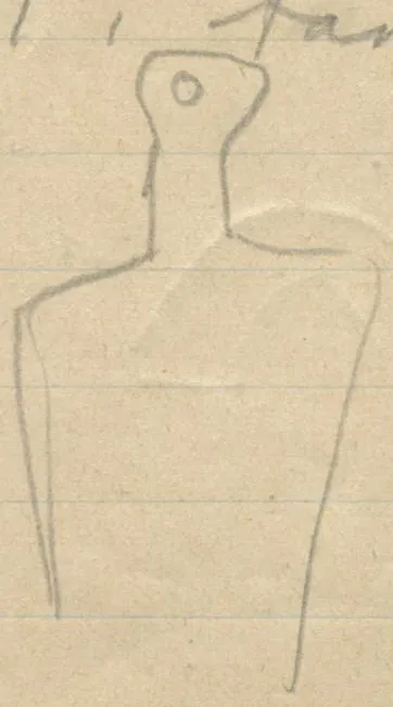 Outlines of three triangular blades, each with a perforated tang