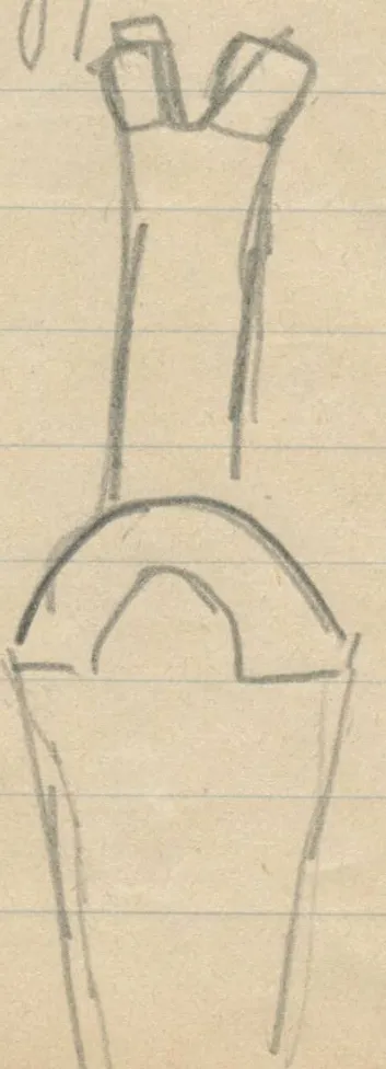 Two dagger hilts and upper blades