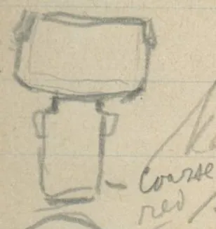 Two cylindrical pyxides with vertical lugs at the rim, the lower one narrower and taller