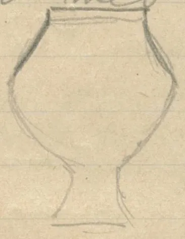 Profile of a biconical jar on a high flaring foot