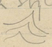 Curved chevron/flower motif