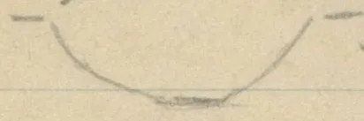 Profile of a shallow bowl with out-turned rim