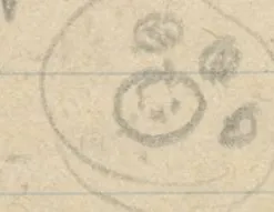 Circular object with four smaller circles inside