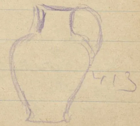 Profile of a globular jug with handle