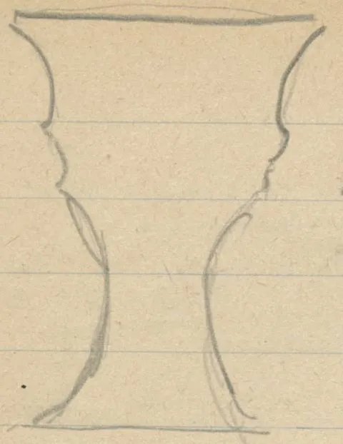 Profile of a stemmed goblet