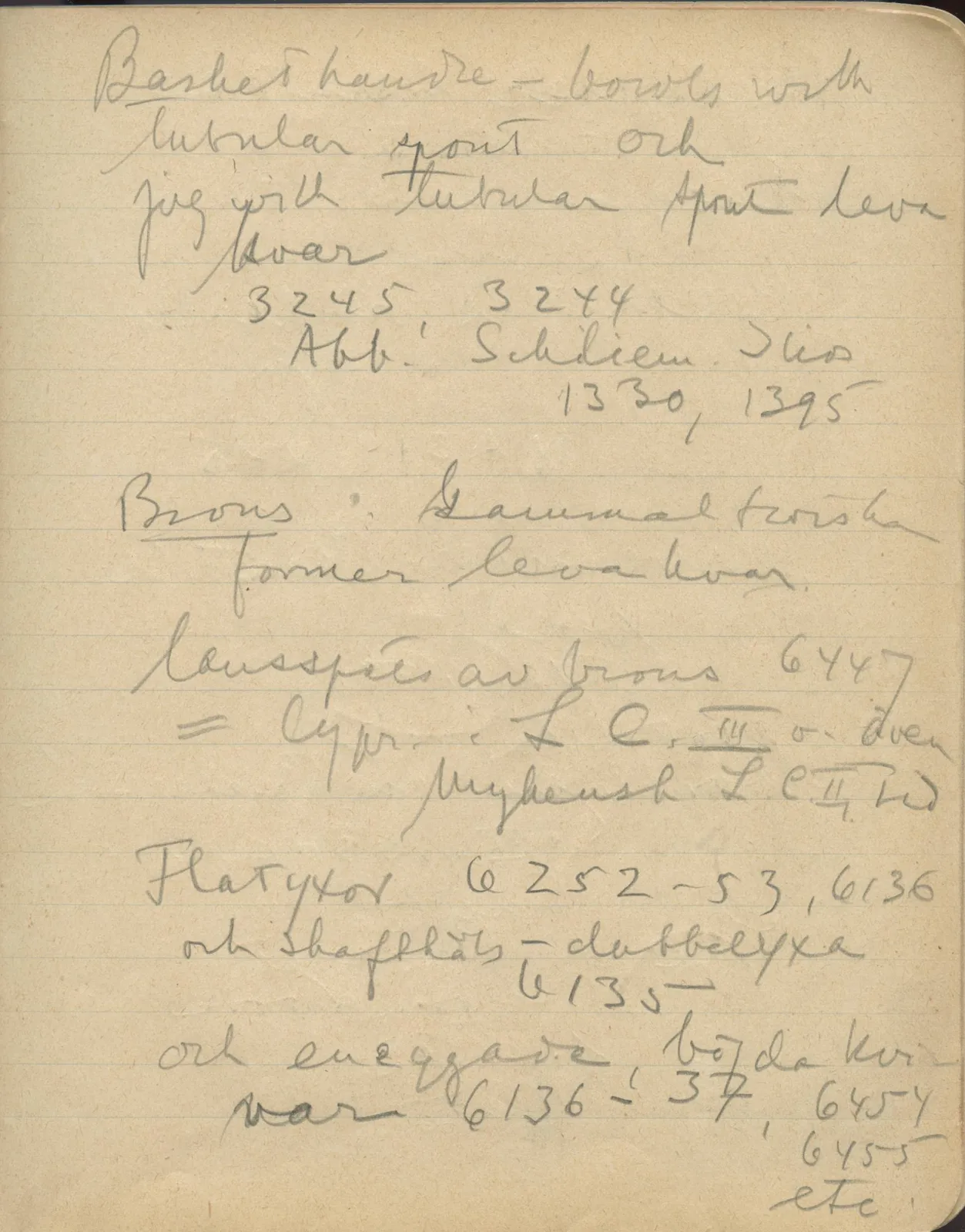 Scan 29 of notebook 000005 (Notes on pottery from Troy, the Cyclades and Crete), handwritten in Swedish. The transcription and translation follow.