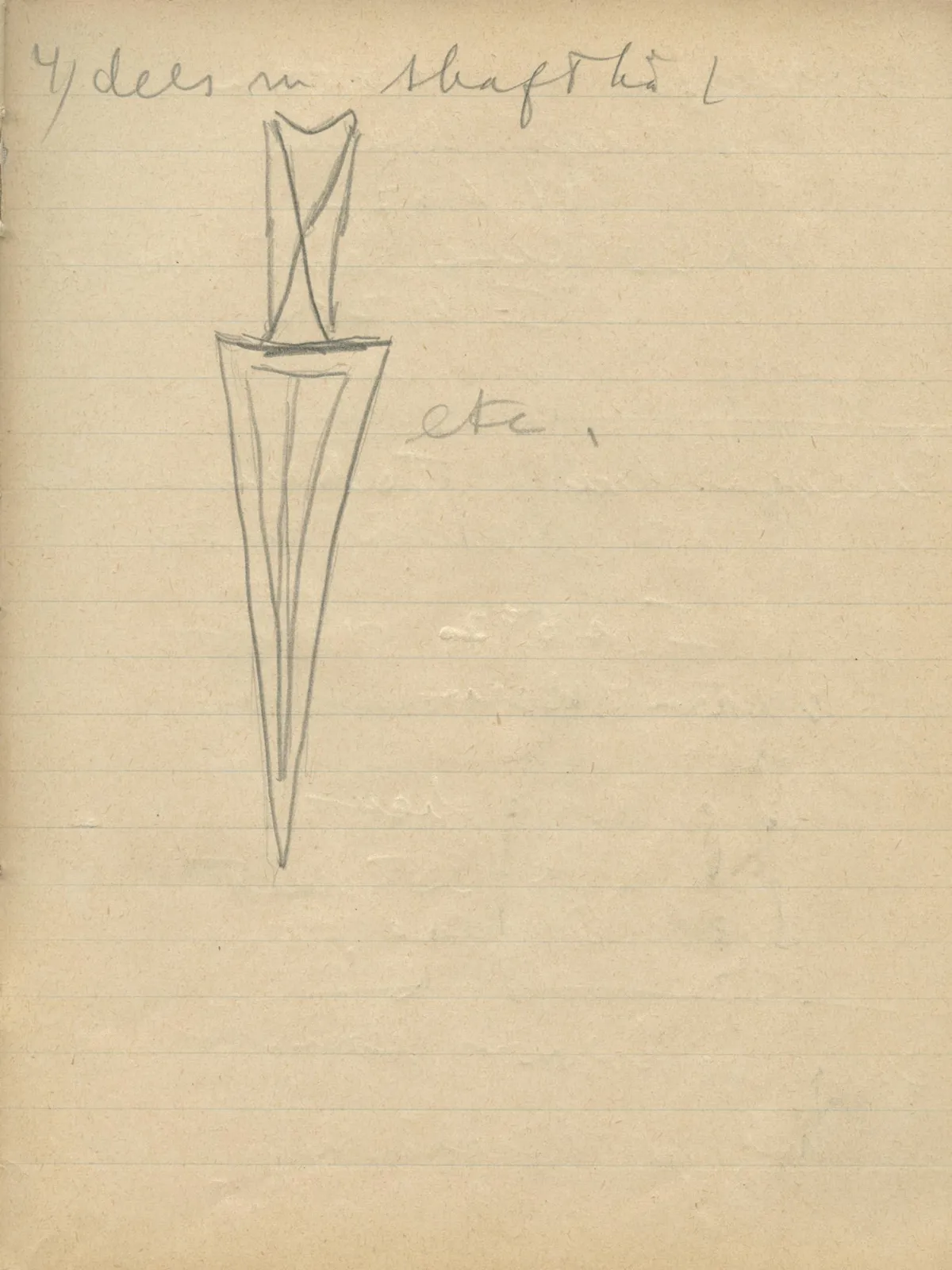 Scan 33 of notebook 000005 (Notes on pottery from Troy, the Cyclades and Crete), handwritten in Swedish, with drawings. The transcription and translation follow.