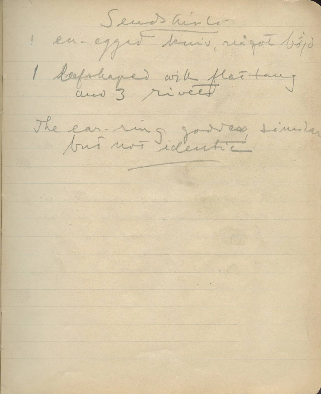 Scan 41 of notebook 000005 (Notes on pottery from Troy, the Cyclades and Crete), handwritten in Swedish. The transcription and translation follow.