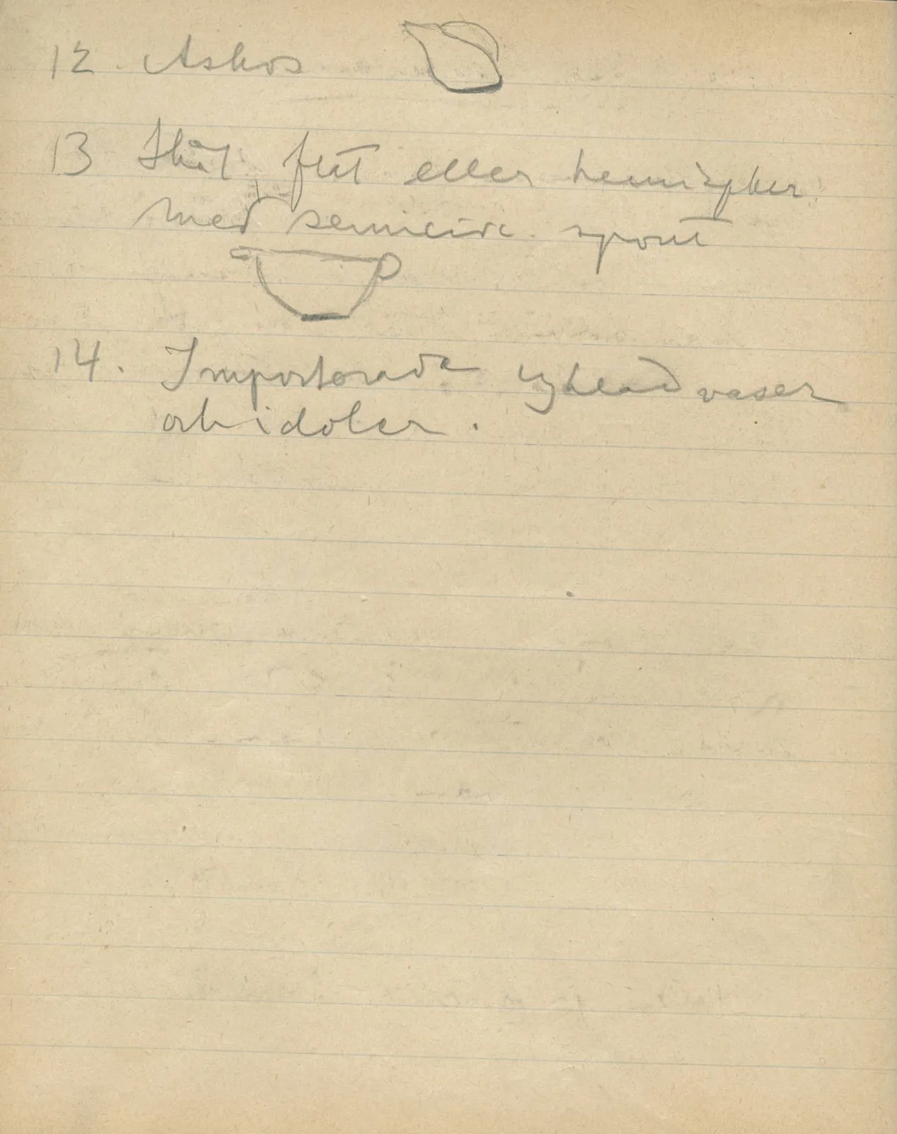 Scan 69 of notebook 000005 (Notes on pottery from Troy, the Cyclades and Crete), handwritten in Swedish, with drawings. The transcription and translation follow.