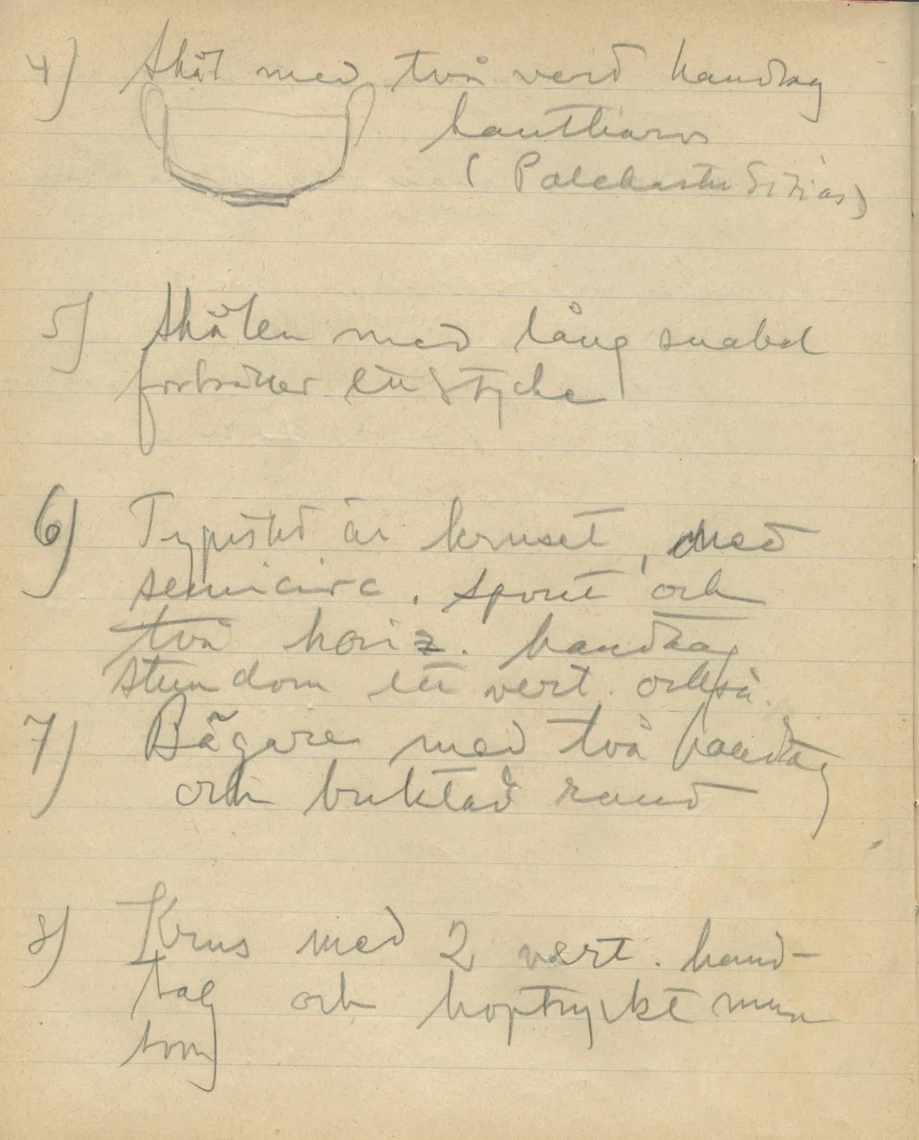 Scan 71 of notebook 000005 (Notes on pottery from Troy, the Cyclades and Crete), handwritten in Swedish, with drawings. The transcription and translation follow.