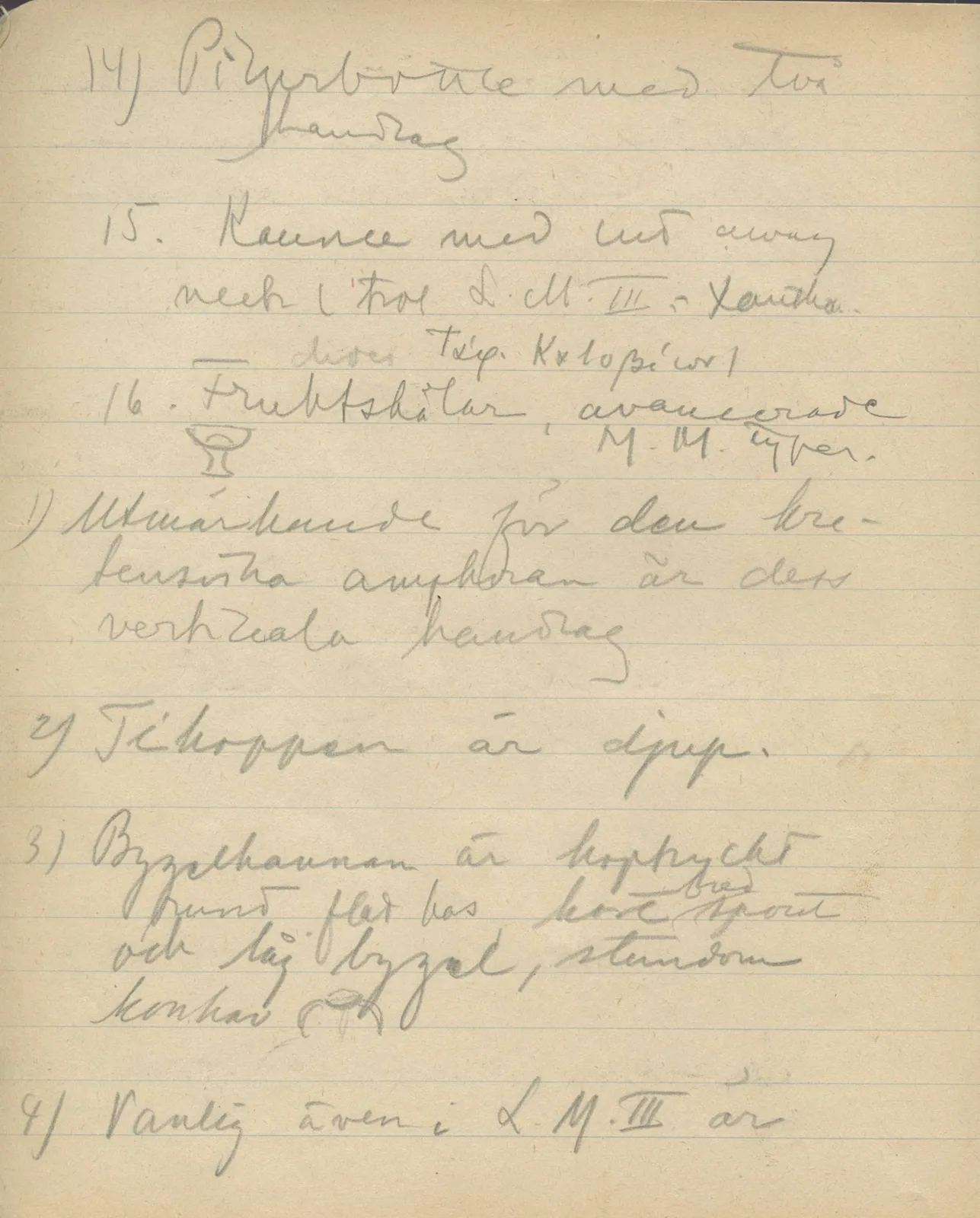 Scan 77 of notebook 000005 (Notes on pottery from Troy, the Cyclades and Crete), handwritten in Swedish, with drawings. The transcription and translation follow.