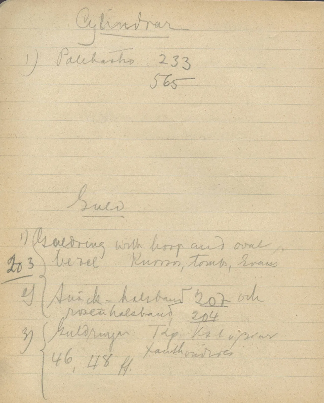 Scan 85 of notebook 000005 (Notes on pottery from Troy, the Cyclades and Crete), handwritten in Swedish. The transcription and translation follow.