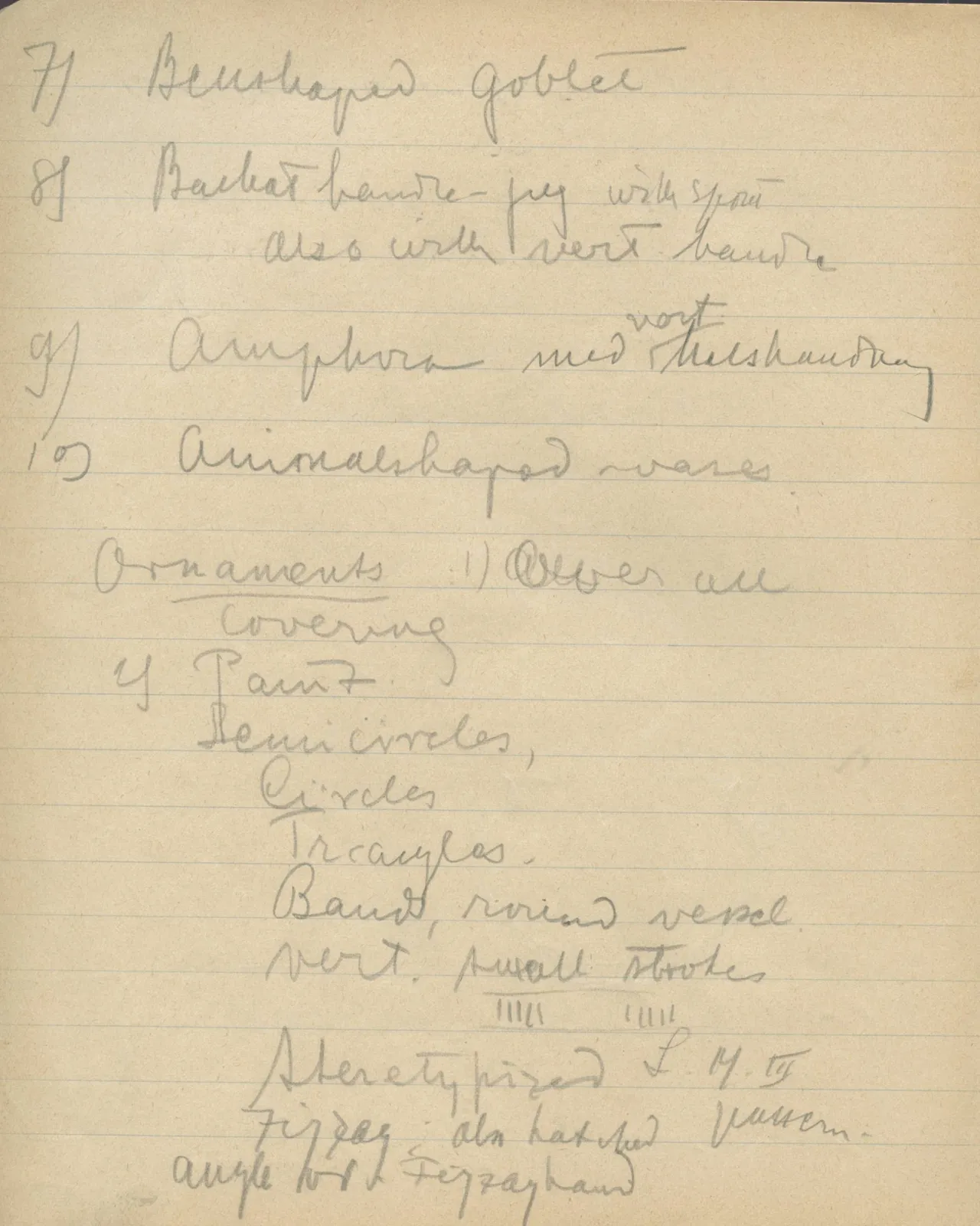 Scan 89 of notebook 000005 (Notes on pottery from Troy, the Cyclades and Crete), handwritten in Swedish, with drawings. The transcription and translation follow.