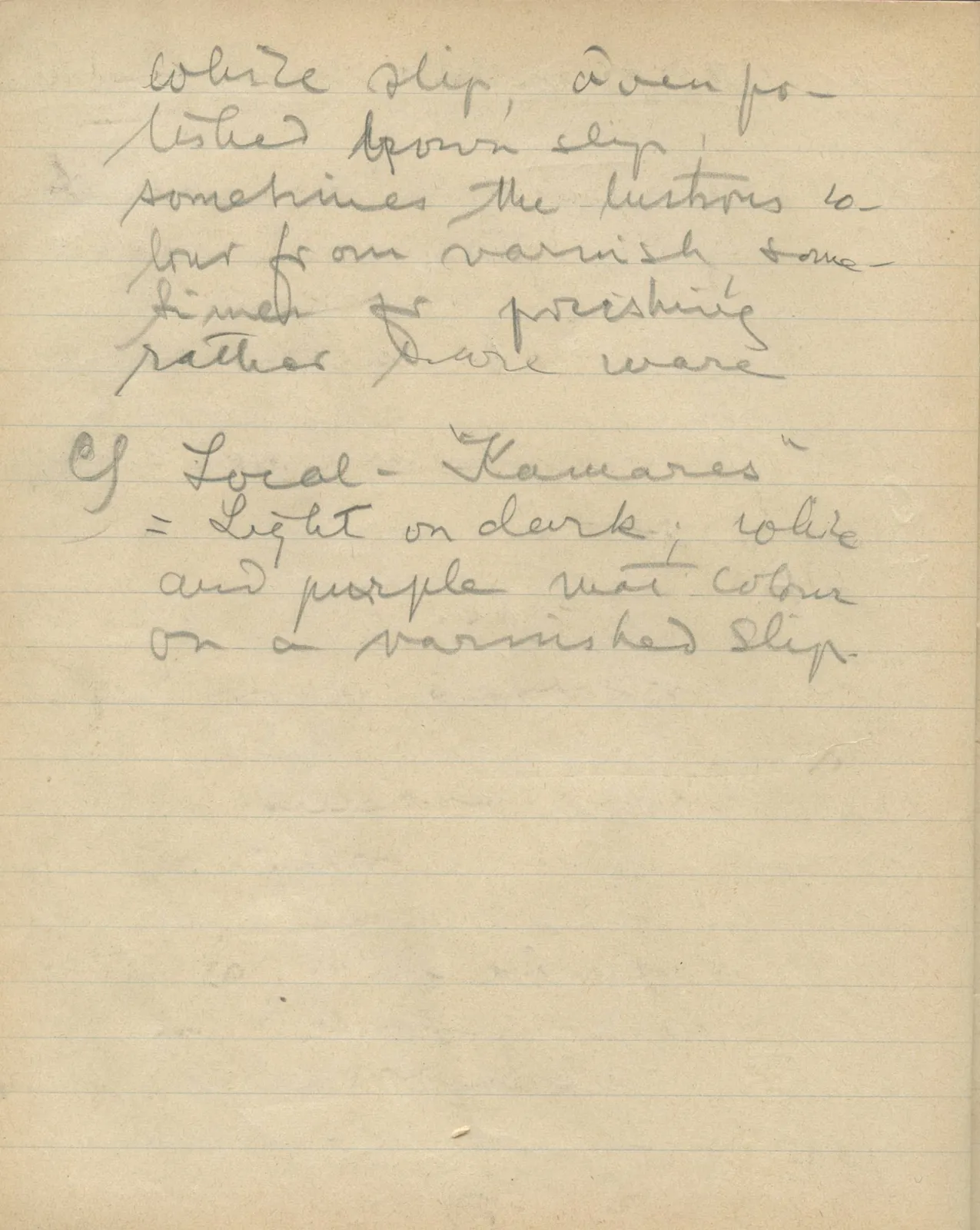 Scan 105 of notebook 000005 (Notes on pottery from Troy, the Cyclades and Crete), handwritten in Swedish. The transcription and translation follow.