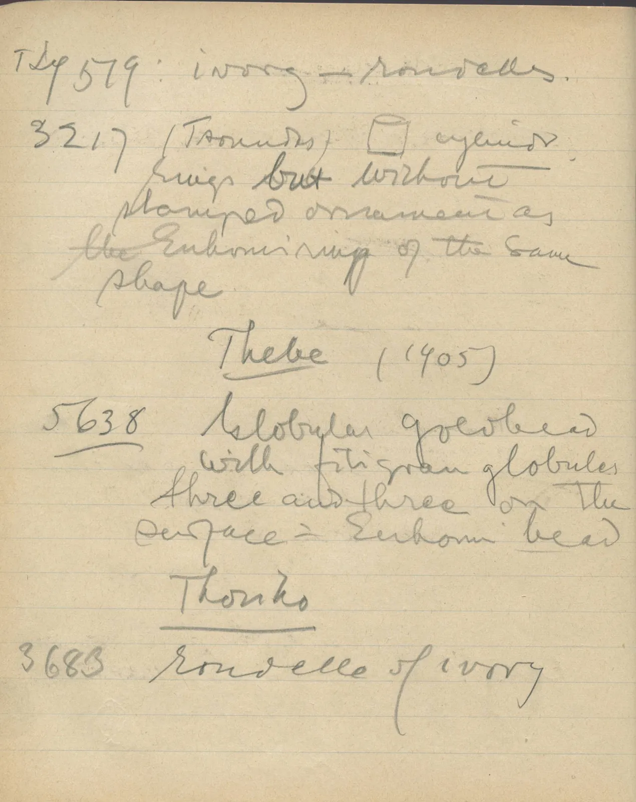 Scan 113 of notebook 000005 (Notes on pottery from Troy, the Cyclades and Crete), handwritten in Swedish. The transcription and translation follow.