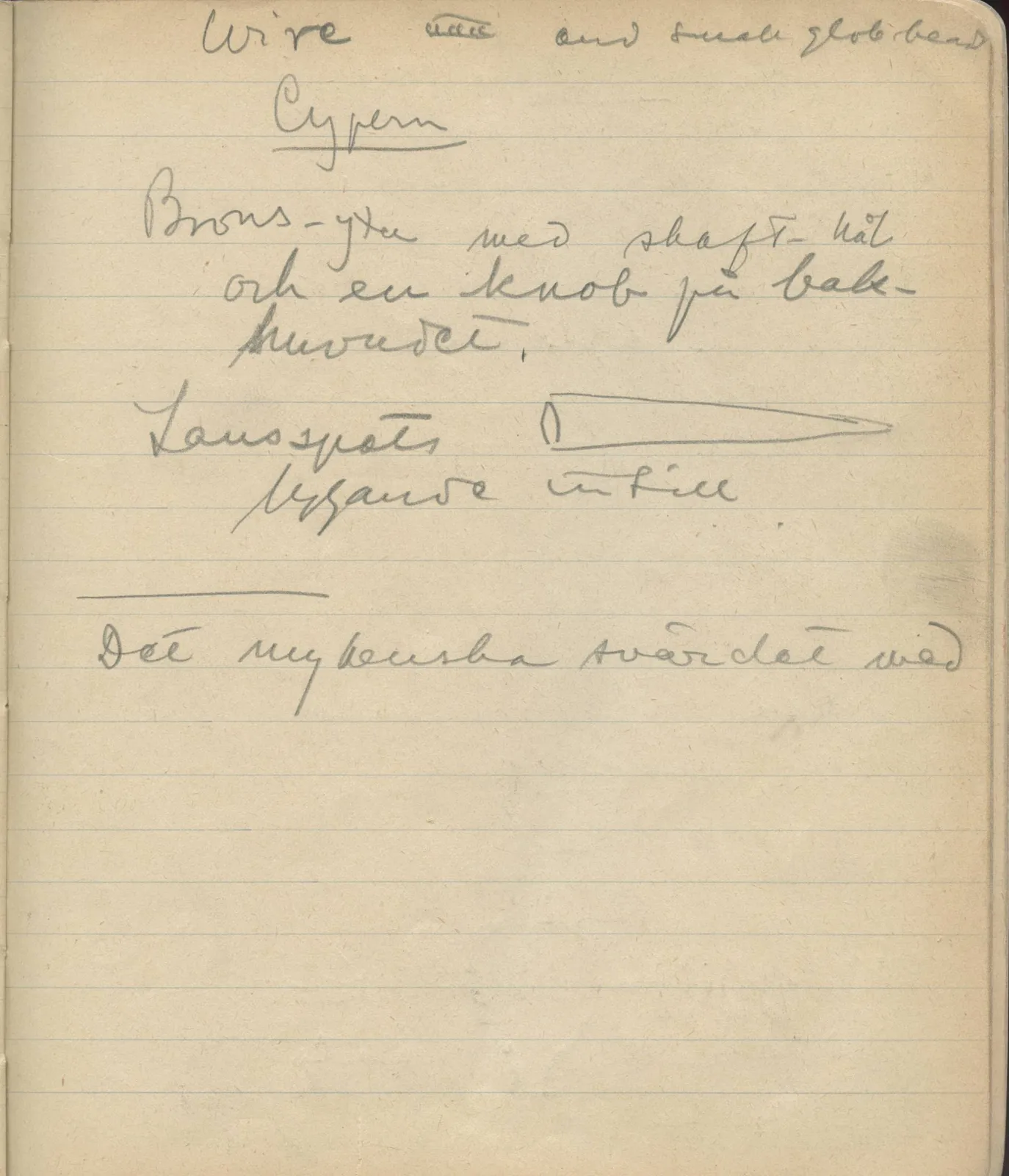 Scan 116 of notebook 000005 (Notes on pottery from Troy, the Cyclades and Crete), handwritten in Swedish. The transcription and translation follow.