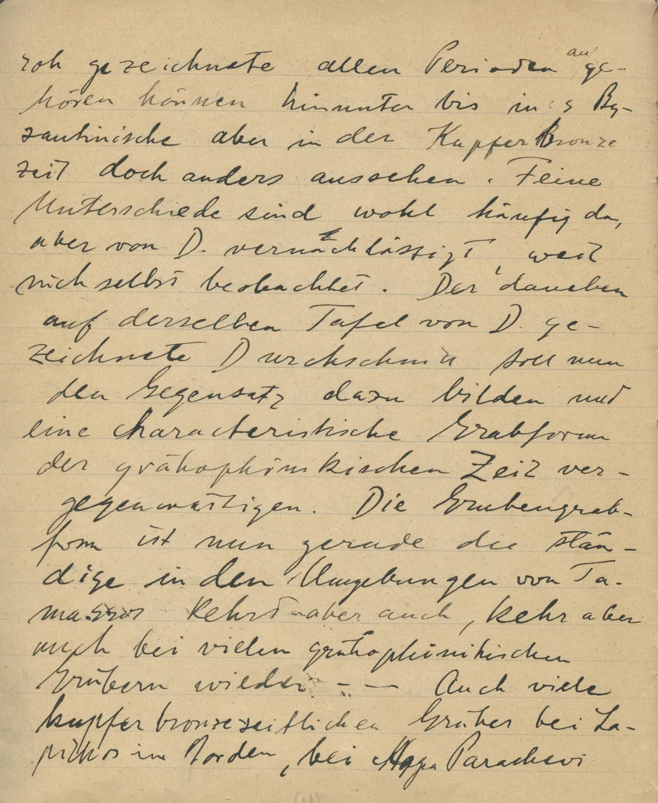 Scan 135 of notebook 000005 (Notes on pottery from Troy, the Cyclades and Crete), handwritten in Swedish. The transcription and translation follow.