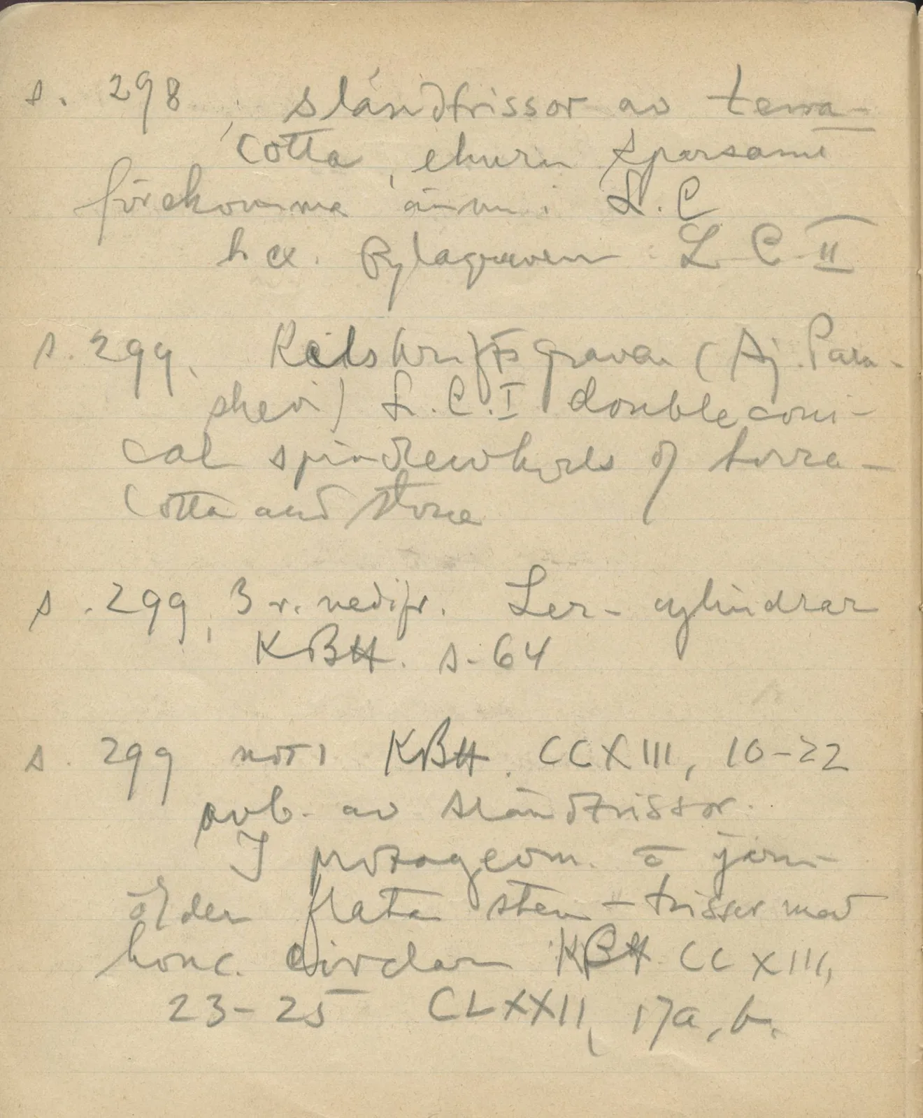 Scan 167 of notebook 000005 (Notes on pottery from Troy, the Cyclades and Crete), handwritten in Swedish. The transcription and translation follow.