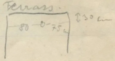 Three-sided rectangular outline with a horizontal line and circle inside