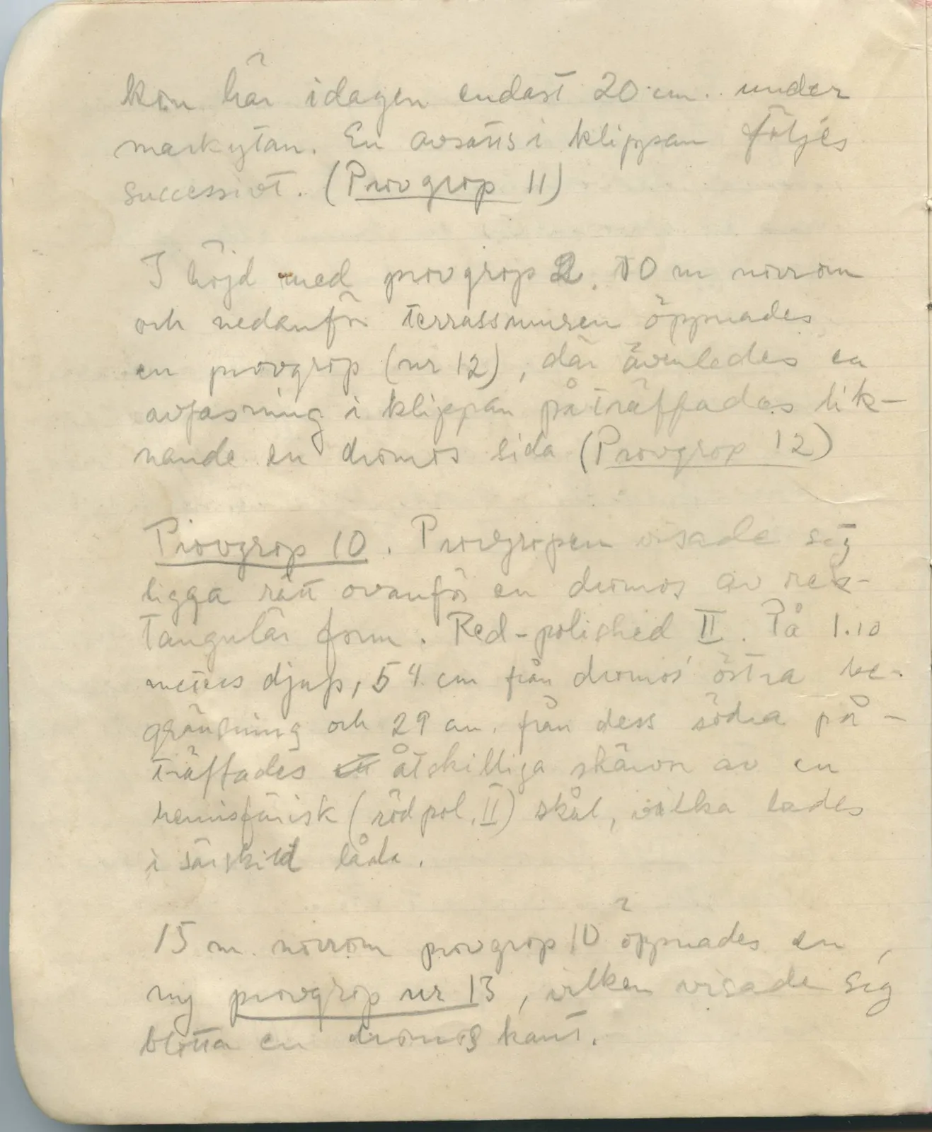Scan 5 of field diary DII:1a (Lapithos, Vrysi tou Barba), handwritten in Swedish. The transcription and translation follow.