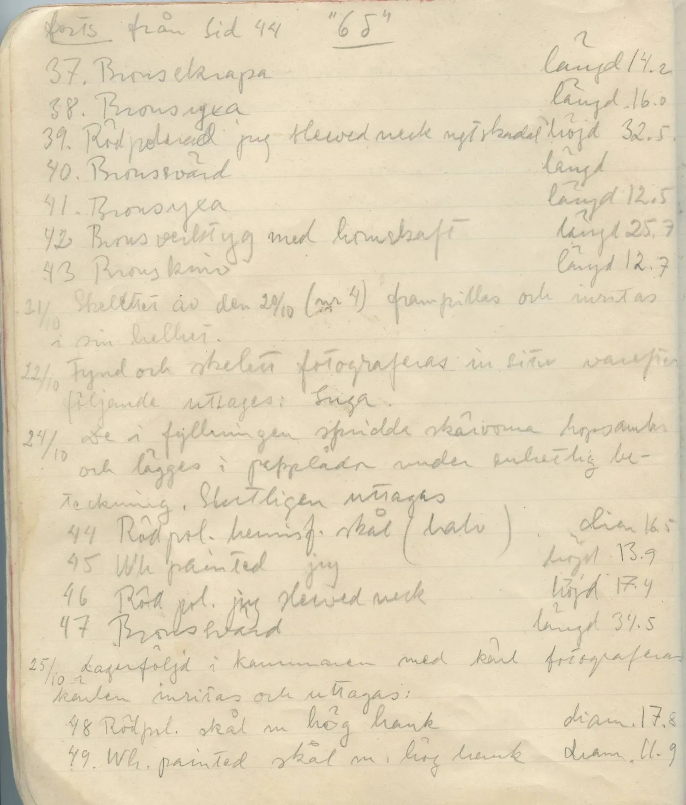 Scan 30 of field diary DII:1a (Lapithos, Vrysi tou Barba), handwritten in Swedish. The transcription and translation follow.