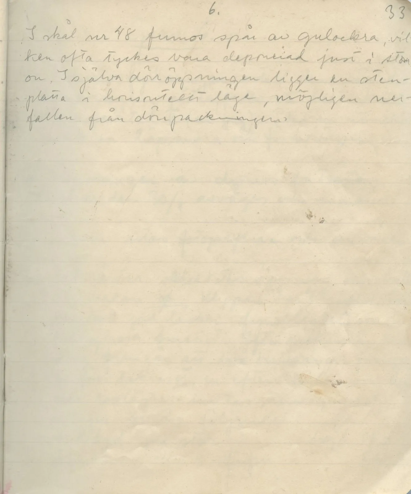 Scan 31 of field diary DII:1a (Lapithos, Vrysi tou Barba), handwritten in Swedish. The transcription and translation follow.