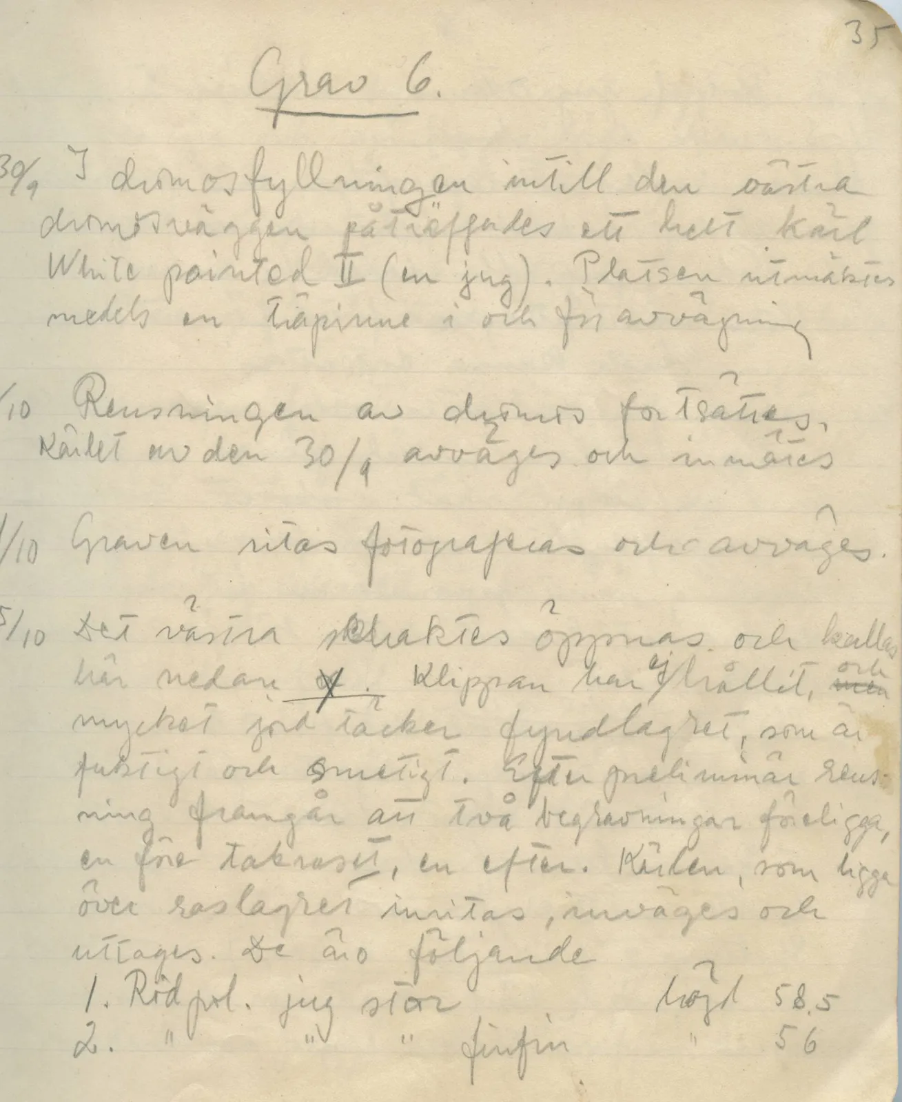 Scan 32 of field diary DII:1a (Lapithos, Vrysi tou Barba), handwritten in Swedish. The transcription and translation follow.