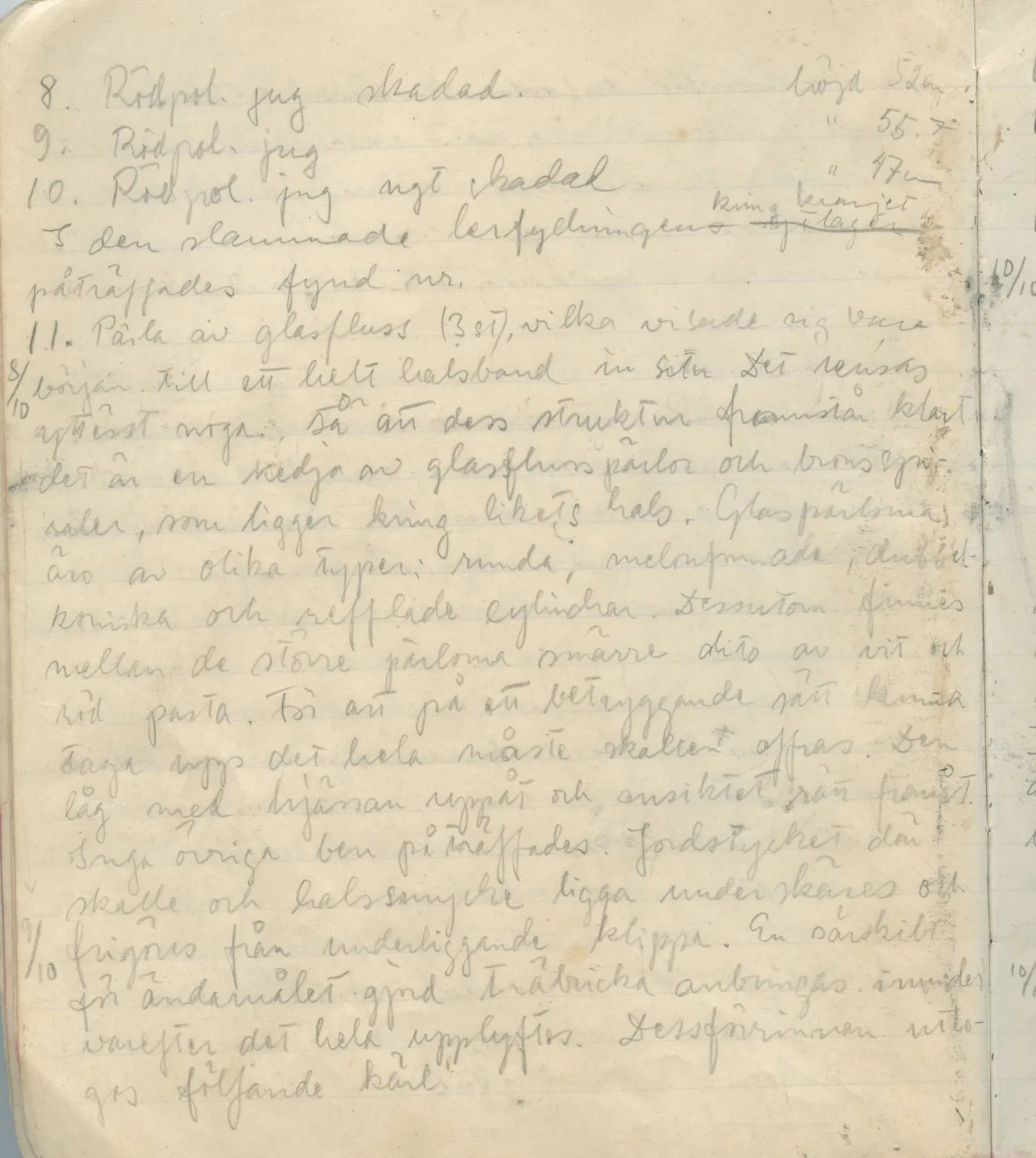Scan 37 of field diary DII:1a (Lapithos, Vrysi tou Barba), handwritten in Swedish. The transcription and translation follow.